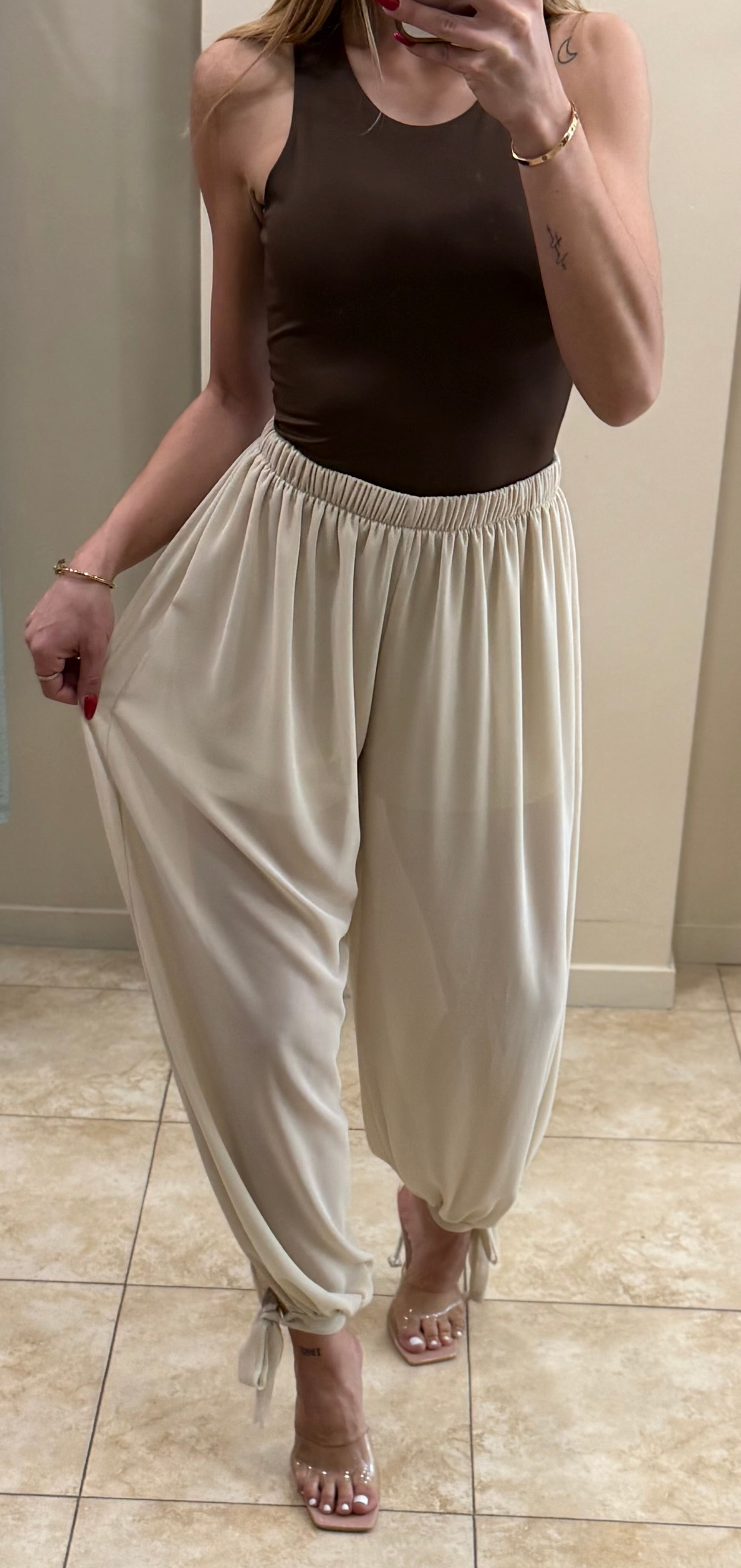 Pantalón ancho gasa