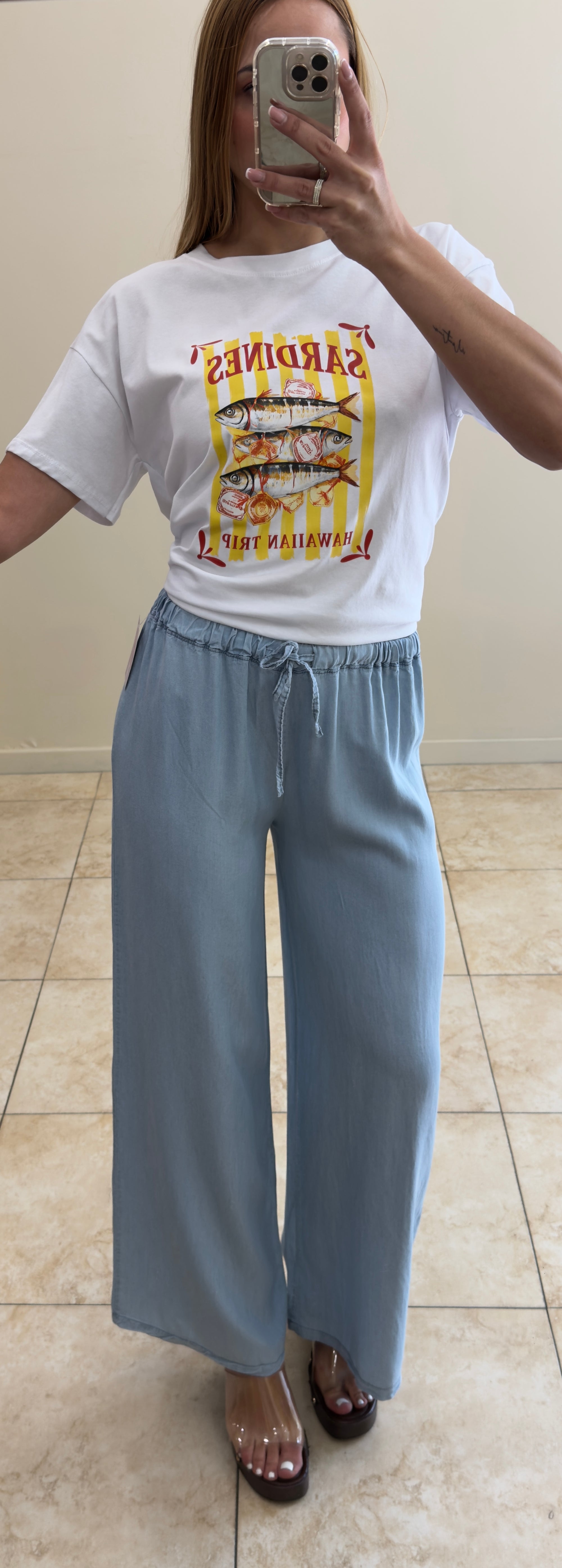 Pantalón denim fluido
