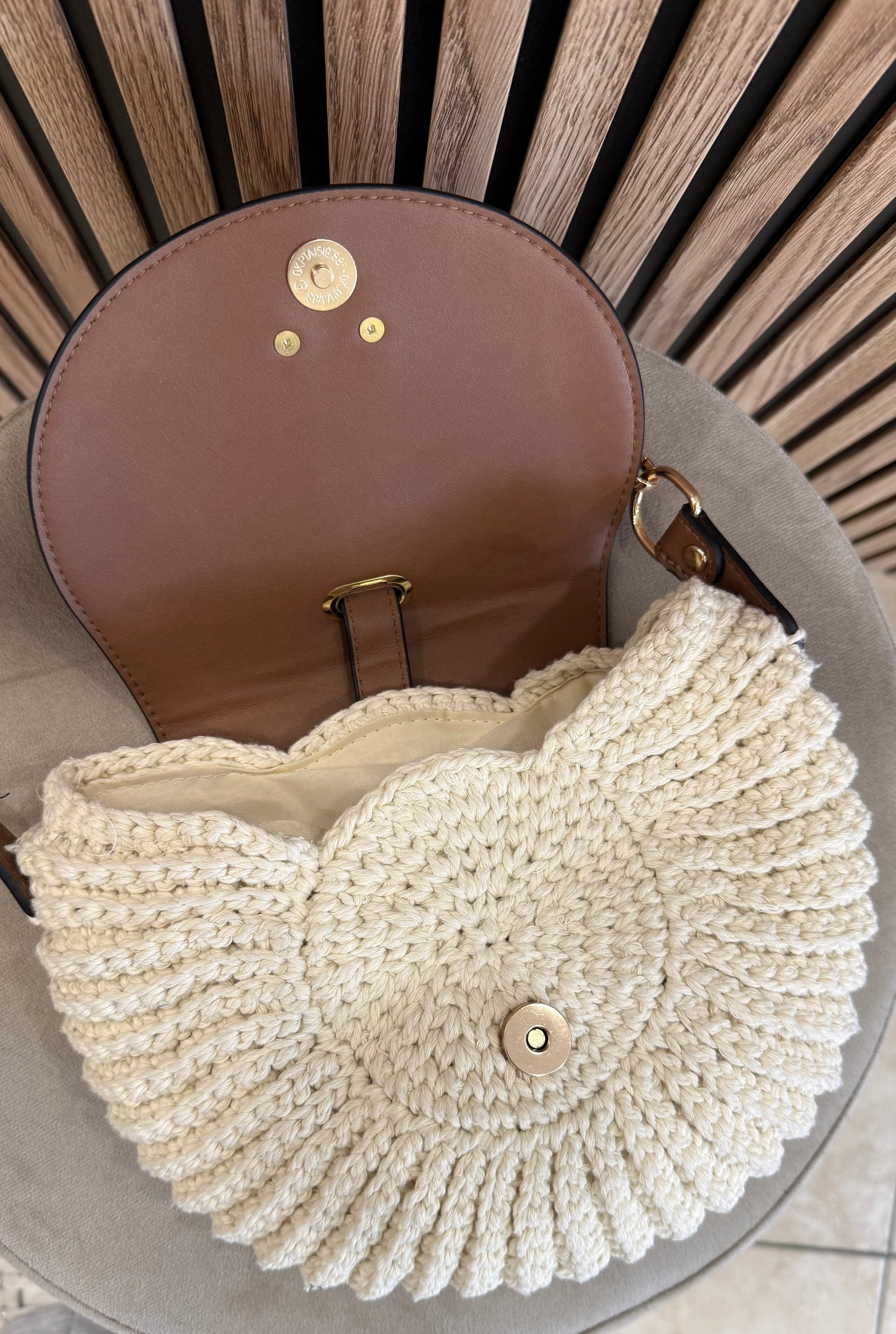 Bolso crochet marrón