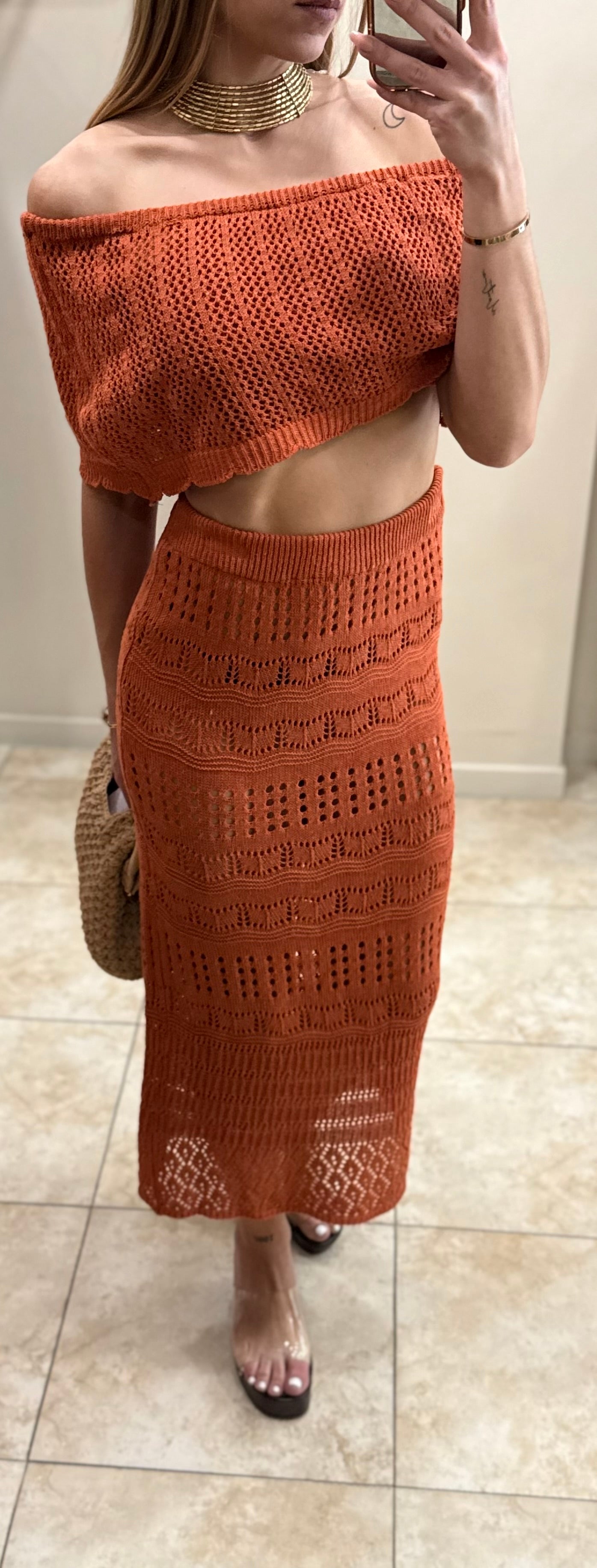 Conjunto falda crochet