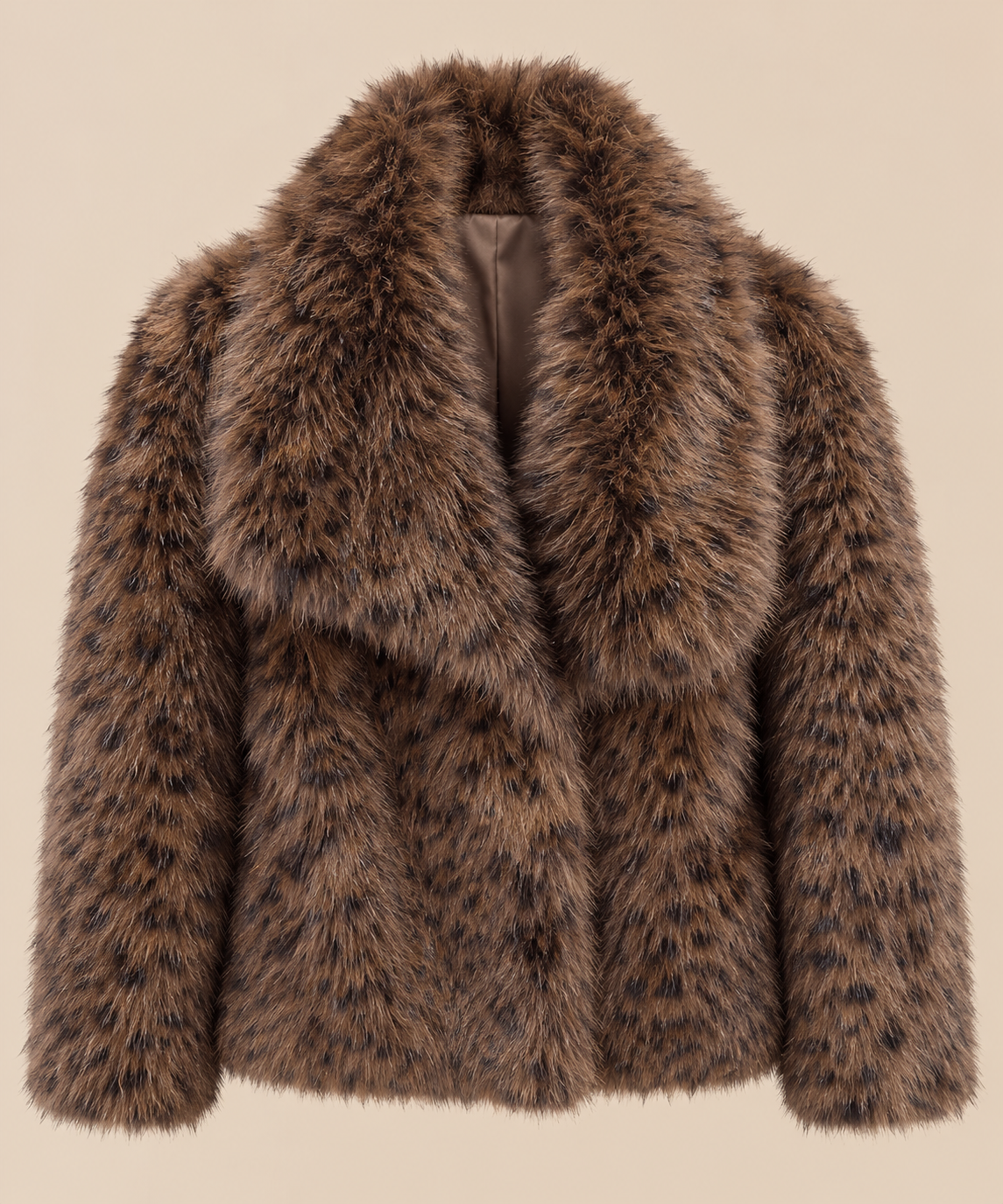 Abrigo leopardo marrón