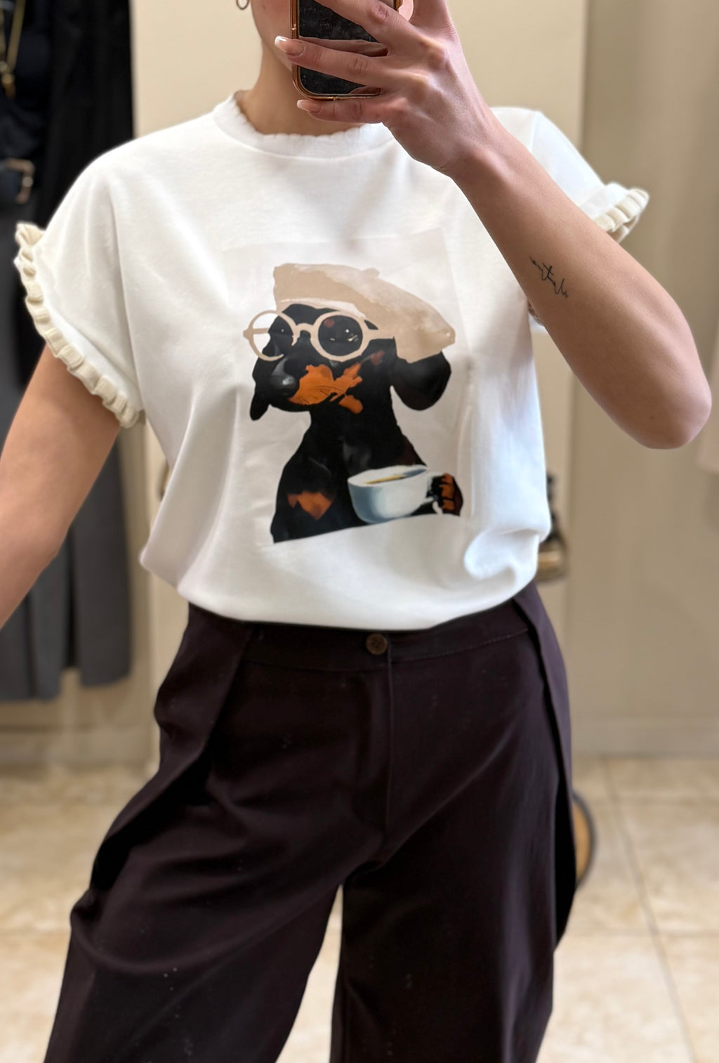 Camiseta teckel gafas