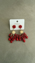 Pendientes racimo de coral