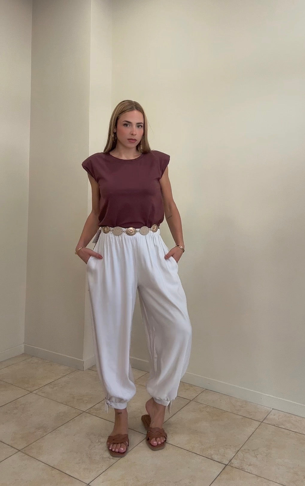 Pantalón bombacho lazo