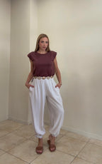 Pantalón bombacho lazo