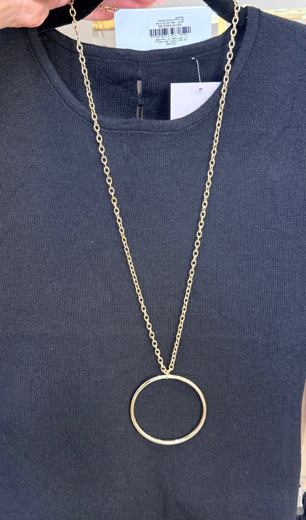 Collar largo aro