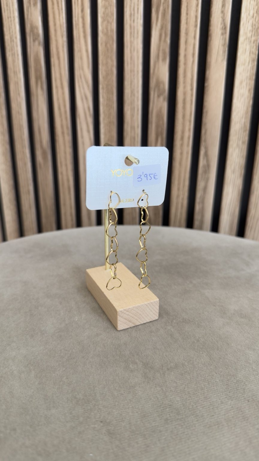 Pendientes cascada corazones