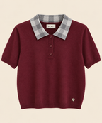 Polo cuello cuadros