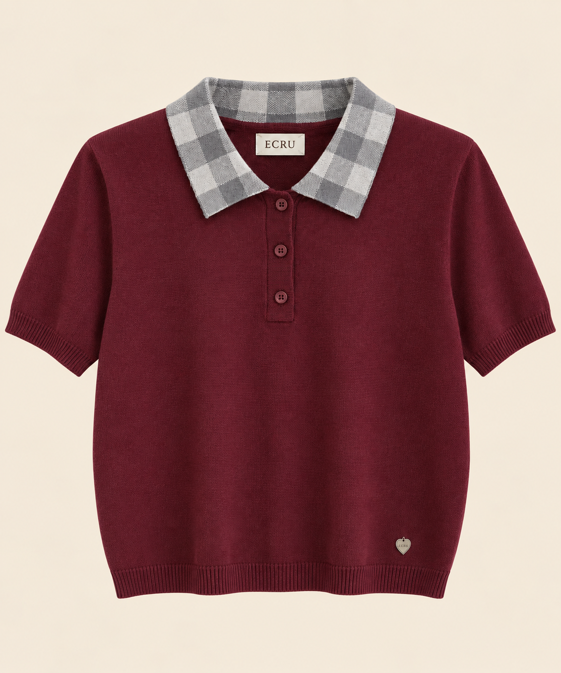 Polo cuello cuadros