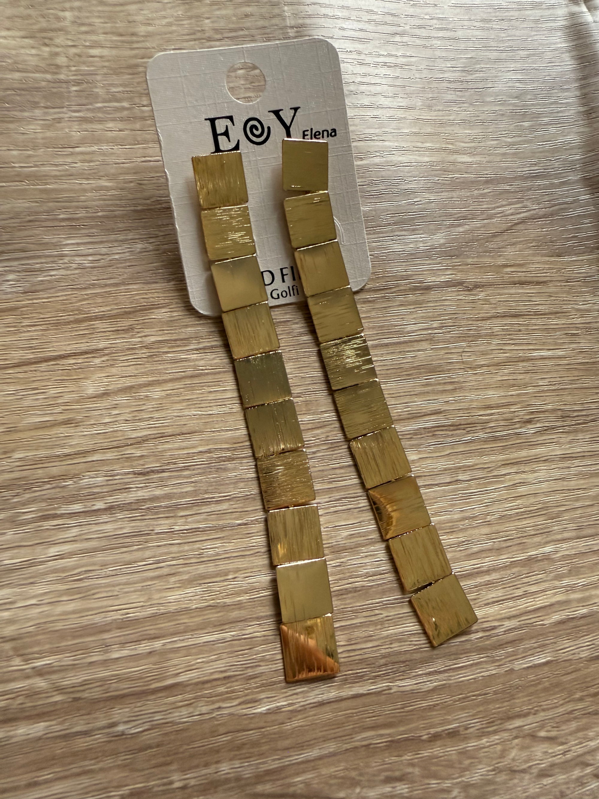 Pendientes largos oro