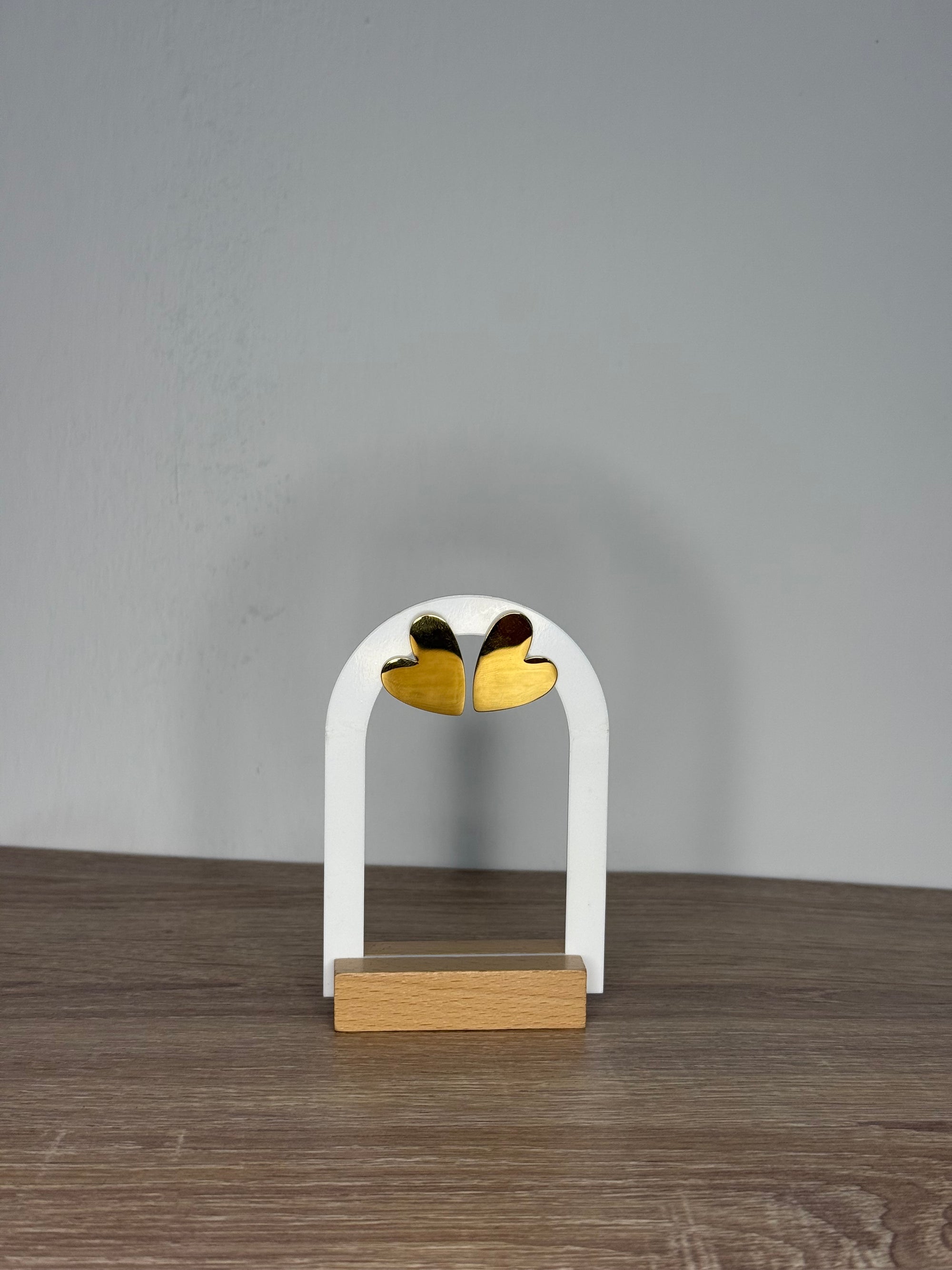 Pendientes corazón oro