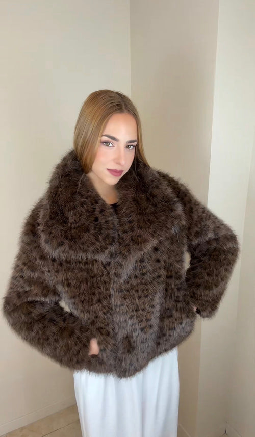 Abrigo leopardo marrón