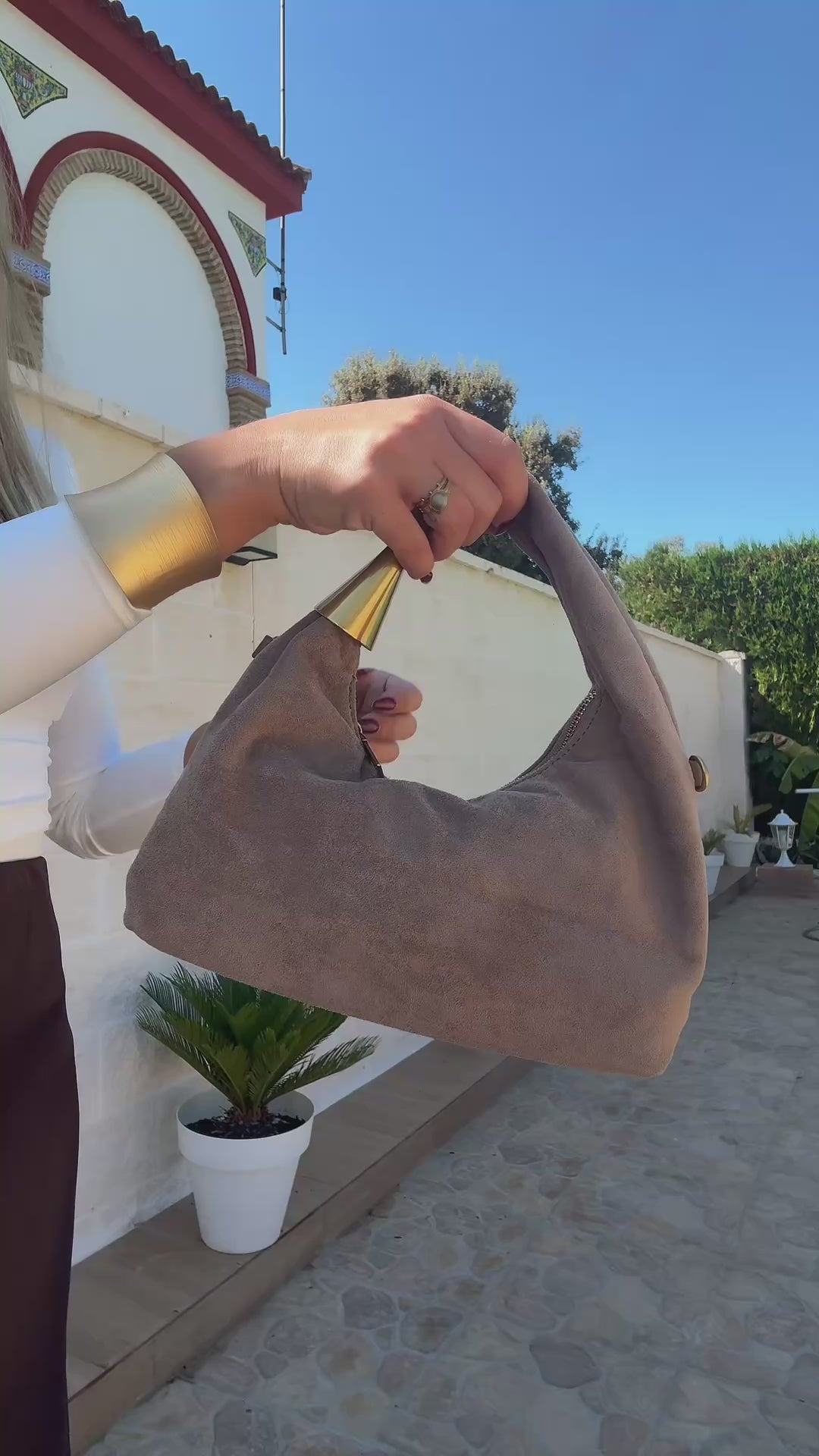 Bolso ante taupe